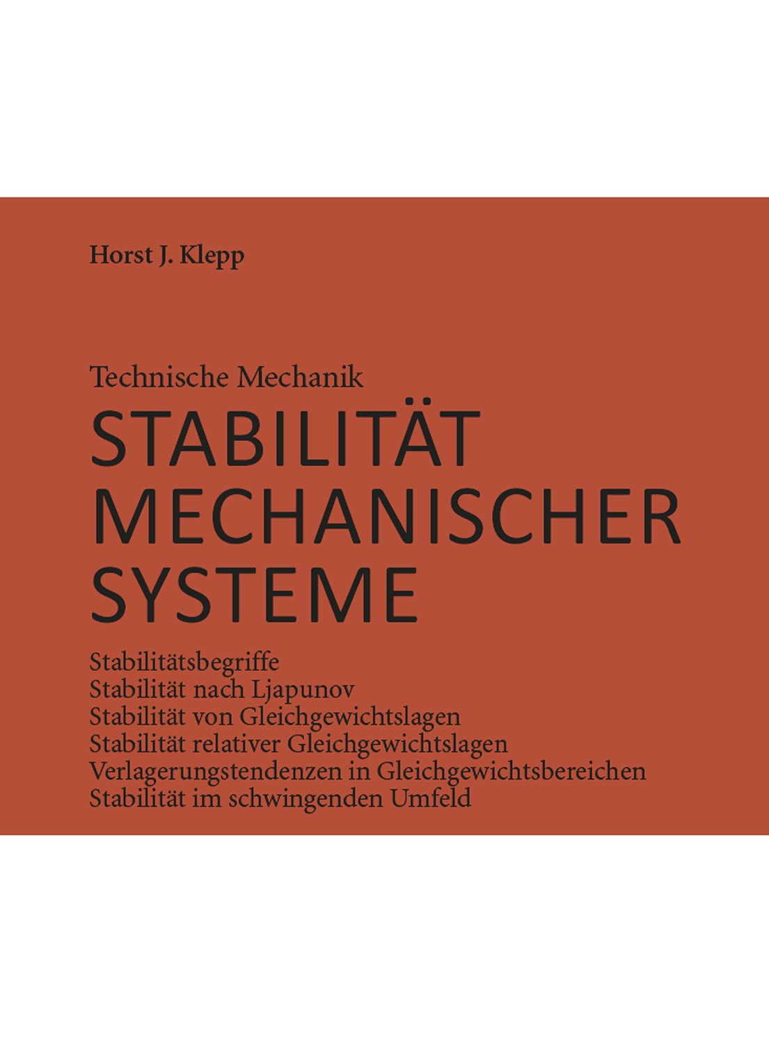 Technische Mechanik, Stabilität mechanischer Systeme